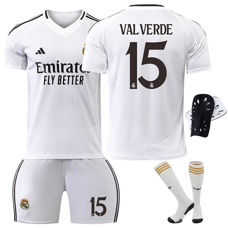 Real Madrid Federico Valverde #15 Barn Hjemmedrakt 2024-25