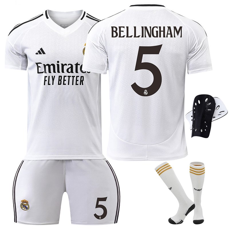 Real Madrid Jude Bellingham #5 Hjemmedraktsett Barn 2024-25