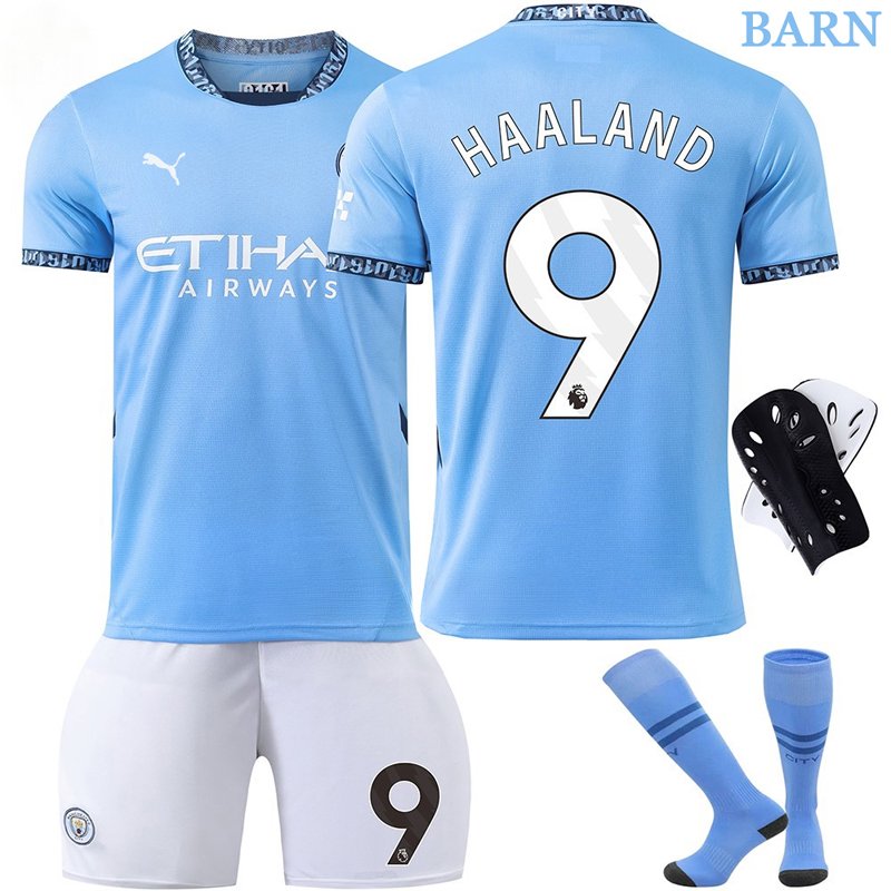 Erling Haaland 9 Manchester City Hjemmedrakt 2024/25 Barn suit sets