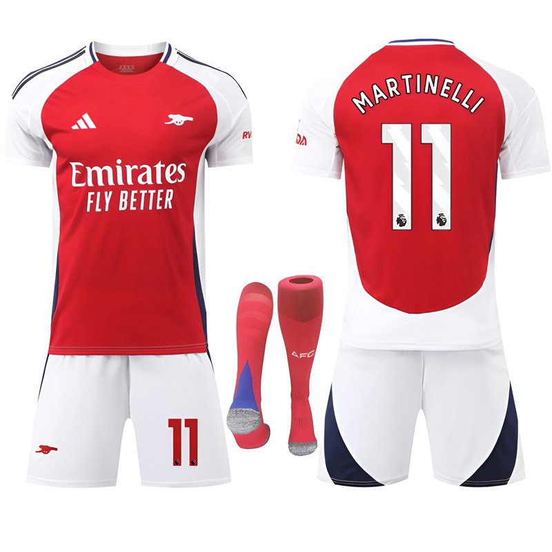 Billige Fotballdrakter Martinelli 11 Arsenal FC Hjemmedrakt 2024/25 draktsett
