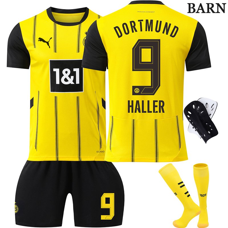 Borussia Dortmund Haaland 9 Hjemmedrakt Barn 2024-25 kortermet + bukser