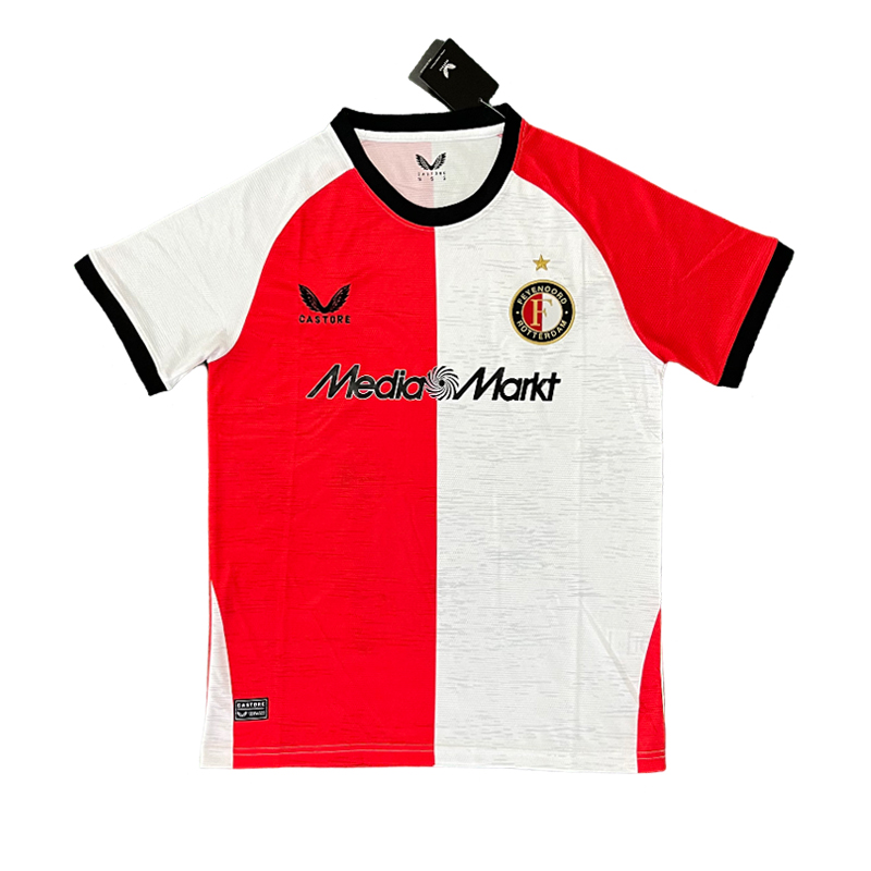 Feyenoord Hjemmedrakt 2024/25 Rød Hvit Kortermet til salgs