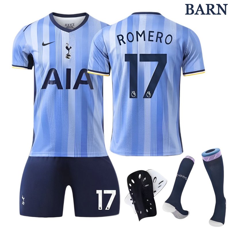 Fotballdrakter 2024/25 Tottenham Hotspur Barn Bortedrakt Med Romero 17 trykk