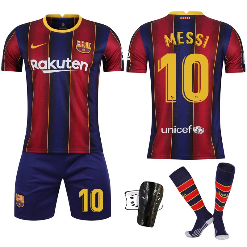 Retro Barcelona 2020-2021 hjemmedrakt med Messi trykk