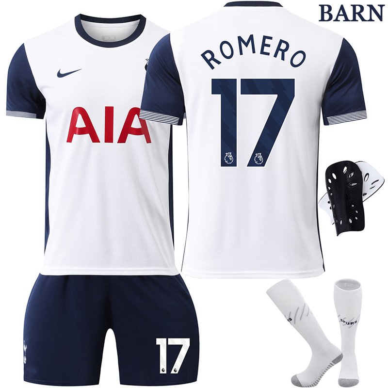 Romero 17 Tottenham Hotspur Barn Hjemme Draktsett Fotball 2024-25