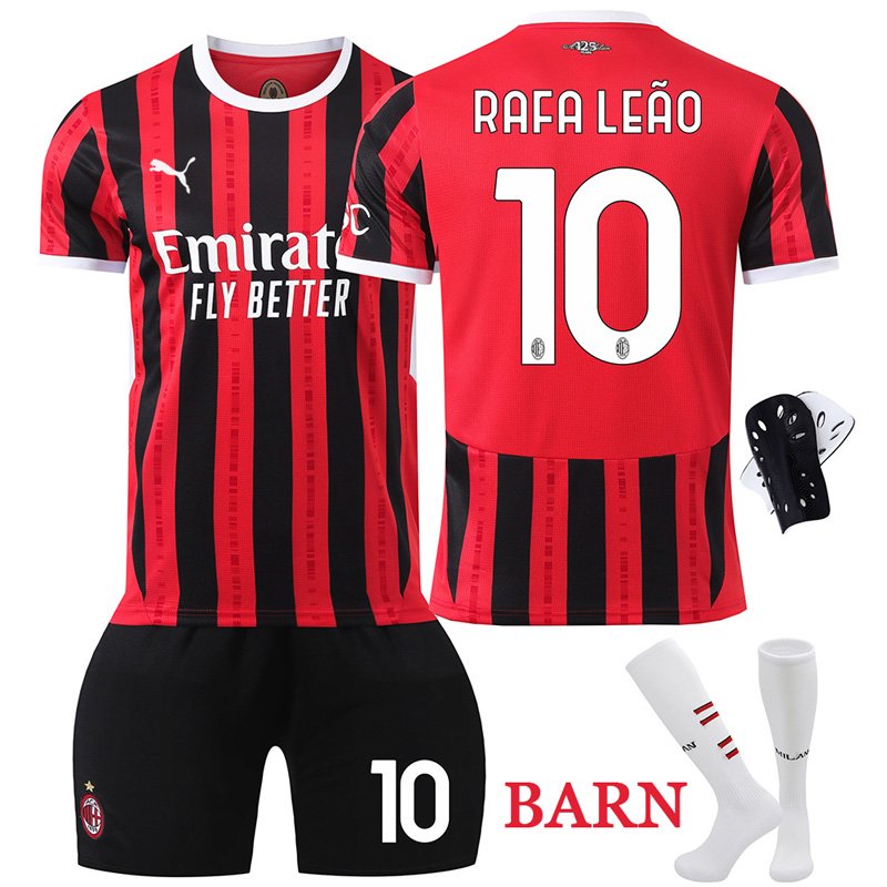 Bestill AC Milan 2024/25 Hjemmedrakt for barn - Rafa Leão 10