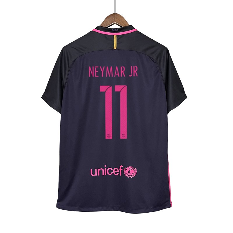 Billige Fotballdrakter Neymar Jr 11 FC Barcelona Bortedrakt Retro 2016-2017