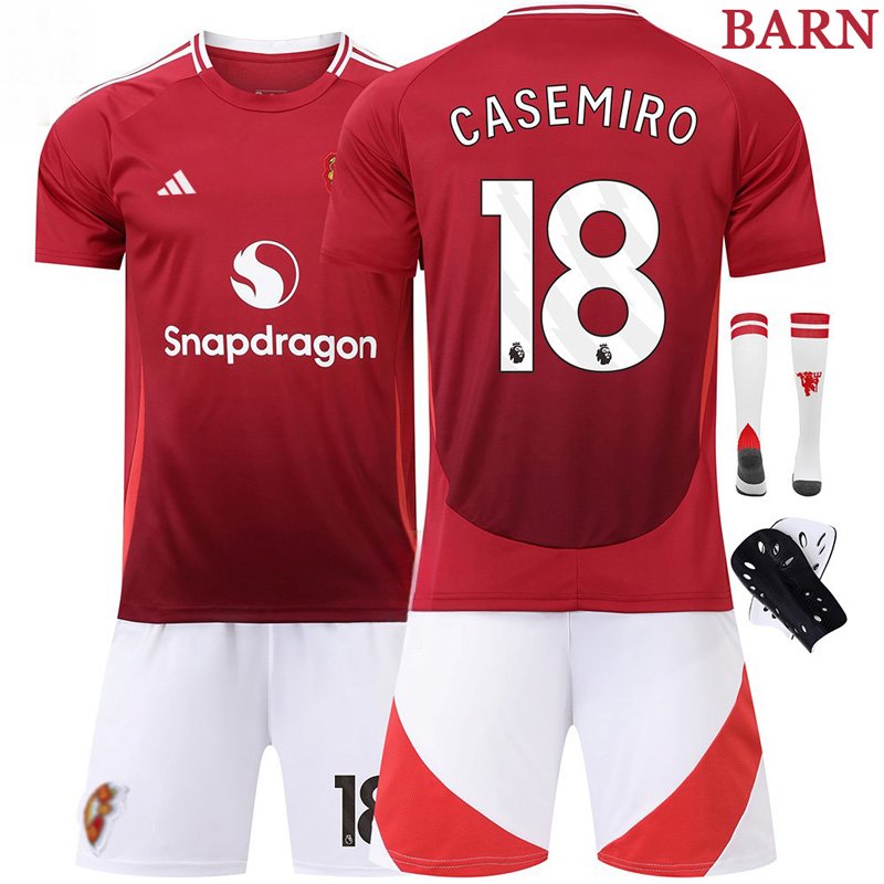 CASEMIRO 18 Manchester United Hjemmedrakt 2024/25 Barn
