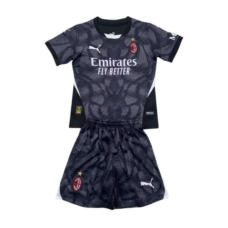 Fotballdrakter Barn AC Milan 2024/25 sort keeperdrakt til salgs