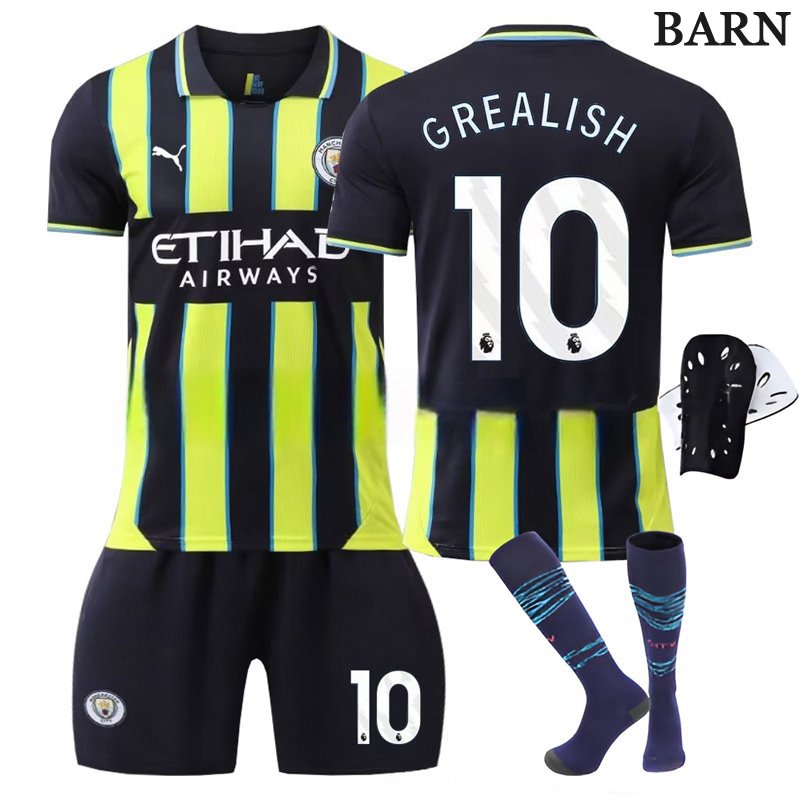 Grealish 10 Manchester City 2024/25 bortedrakt til barn – Kjøp nå