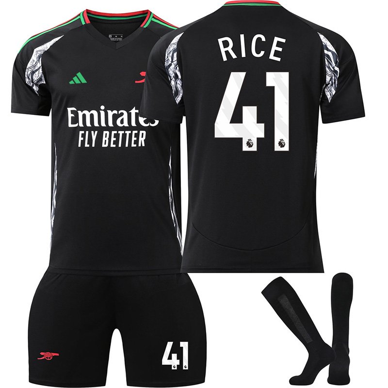 Kjøp Arsenal FC Bortedrakt 24/25 med Rice 41 trykk online