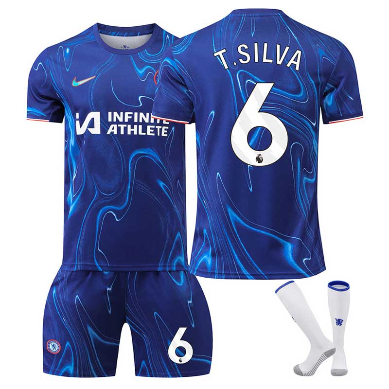 Fotballdrakt Herre Chelsea FC T.SILVA 6 Hjemmedrakt 2024/25