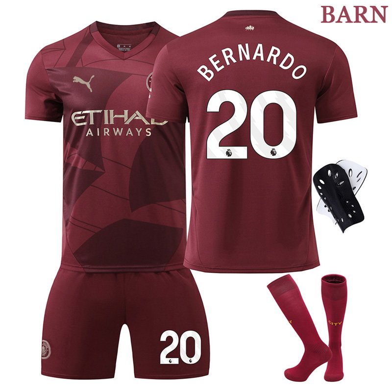 Bernardo 20 Manchester City Tredjedrakt 2024-2025 Barn