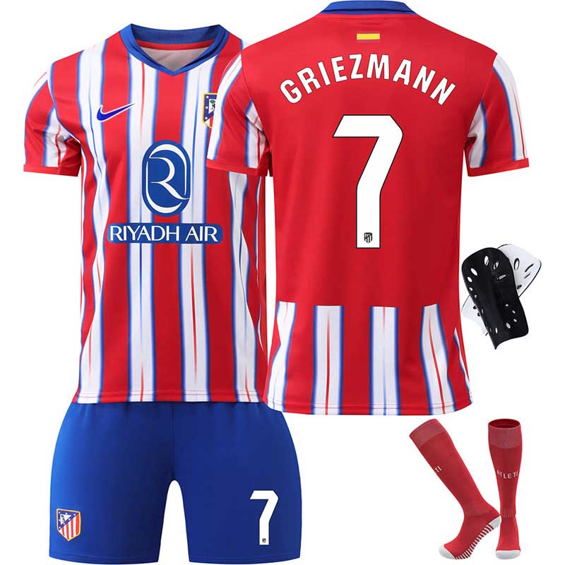 GRIEZMANN 7 Atletico Madrid Hjemmedrakt 2024-25 Korte ermer + Korte bukser