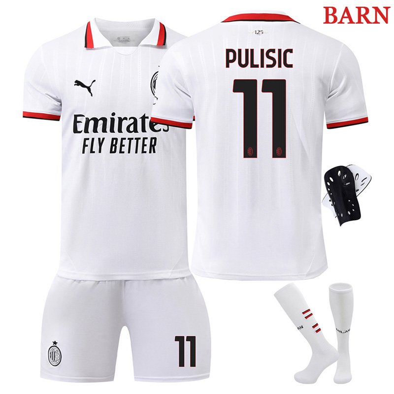 AC Milan PULISIC 11 Bortedrakt Barn 2024/25 - med Bukse