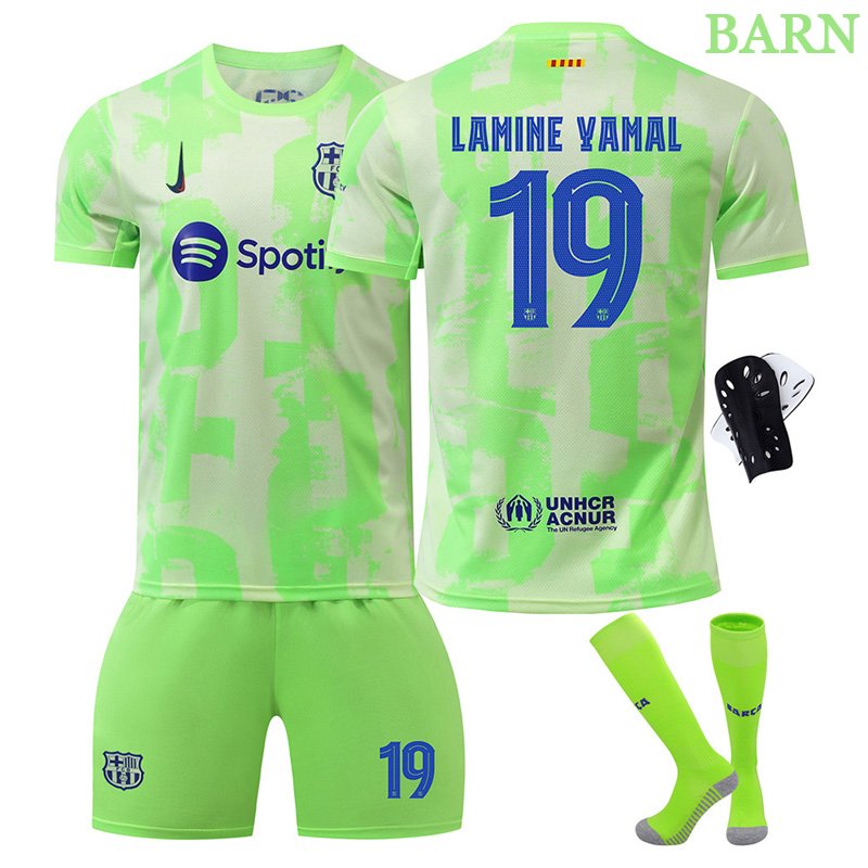 Din Nye FC Barcelona Lamine Yamal #19 Tredjedrakt Barn 2024-2025