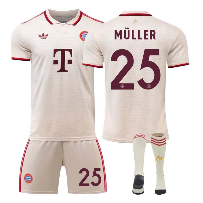 FC Bayern München Müller #25 Herre Tredjedrakt 2024-25 Kortermet + Korte bukser