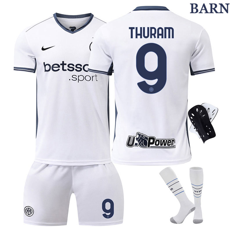 Inter Milan Thuram #9 Fotballdrakt 2024/25 Borte Barn