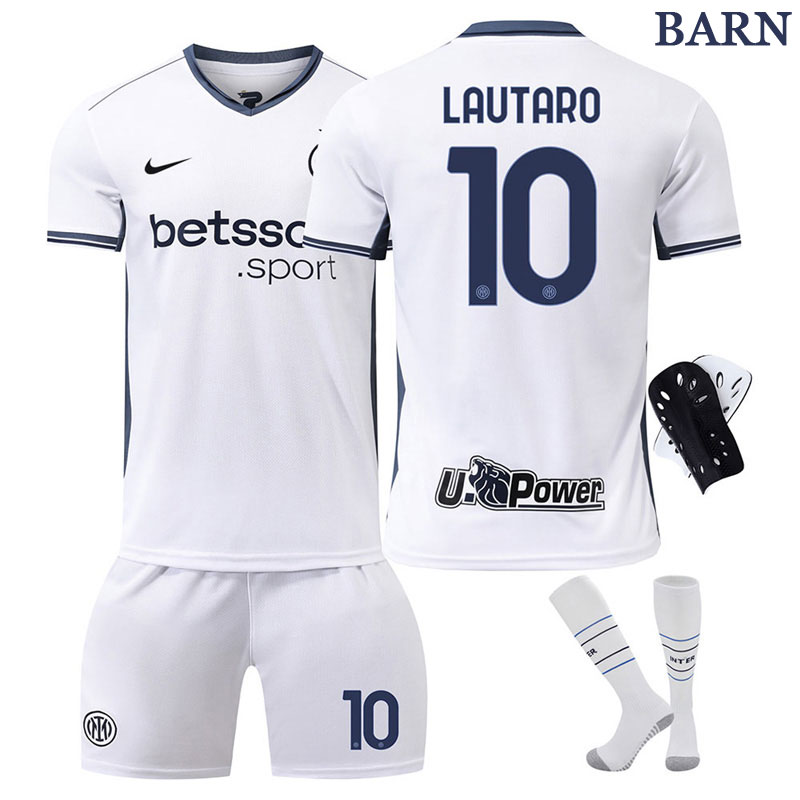 Lautaro 10 Inter Milan 2024/25 Borte Draktsett Fotball Til Barn