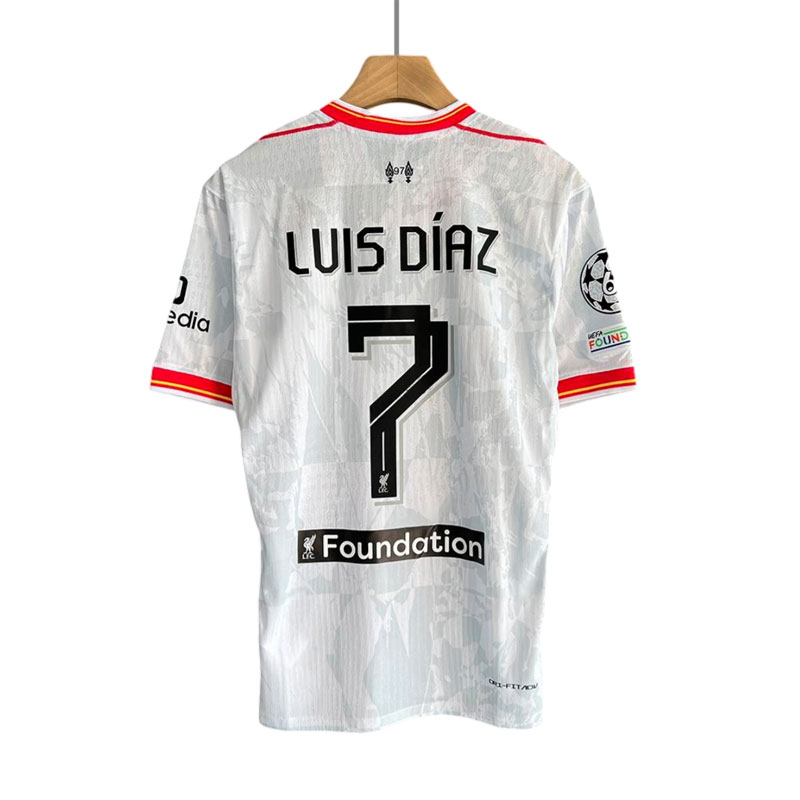 Luis Díaz 7 Liverpool FC Fotballdrakt 24/25 Tredje