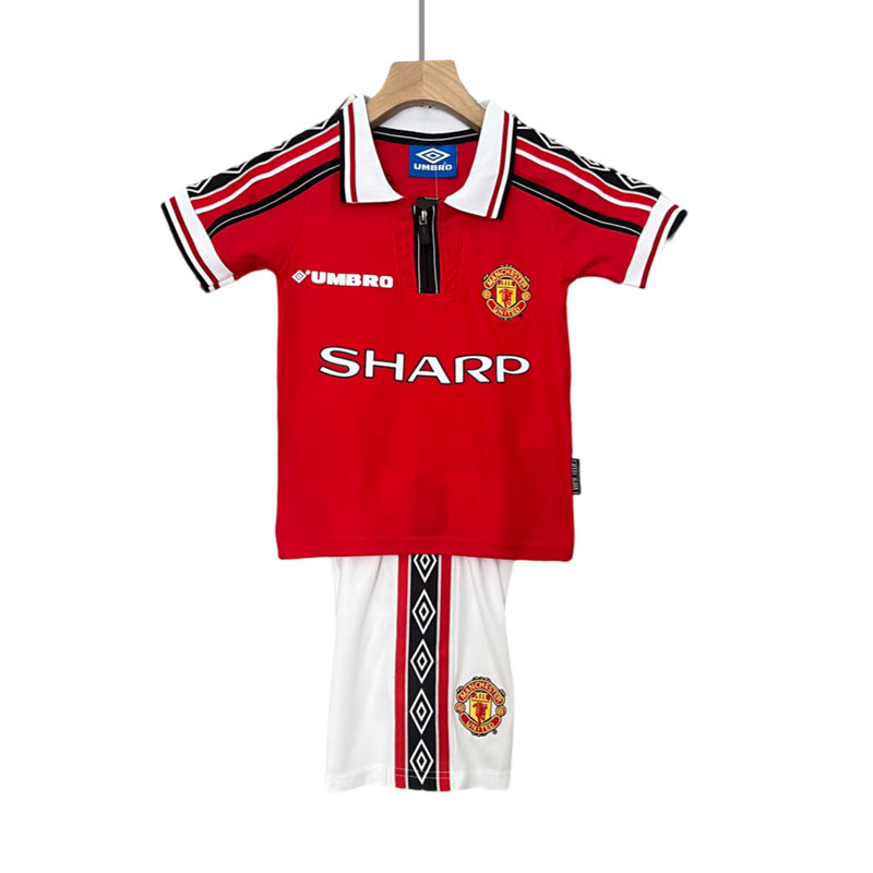 Fotballdrakter Barn Manchester United Hjemmedrakt Retro 1998-99