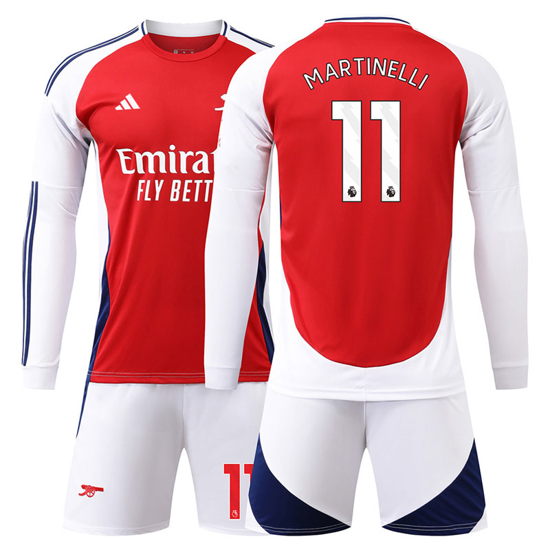 Martinelli #11 Arsenal FC 2024-25 Hjemmesett langermet T-skjorte