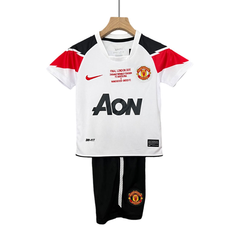 Retro 2010/11 Manchester United Champions League Bortedrakt til Barn