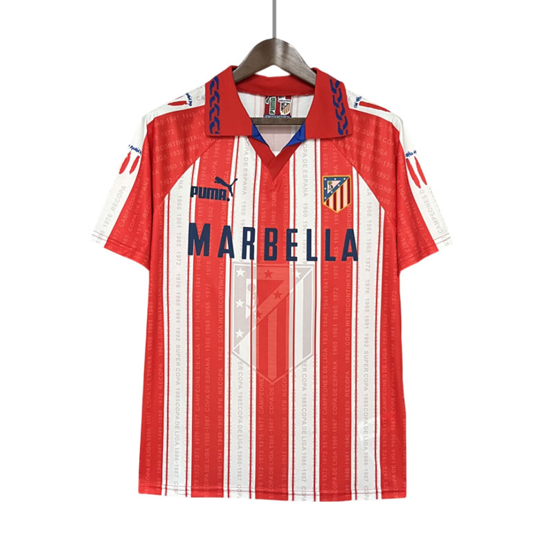 Atletico Madrid Retro Hjemmedrakt 1995-96 Kortermet - Herre