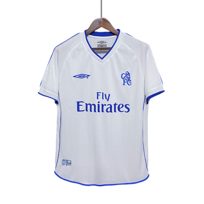 Chelsea FC Bortedrakt 2001-03 Retro Kortermet Hvit