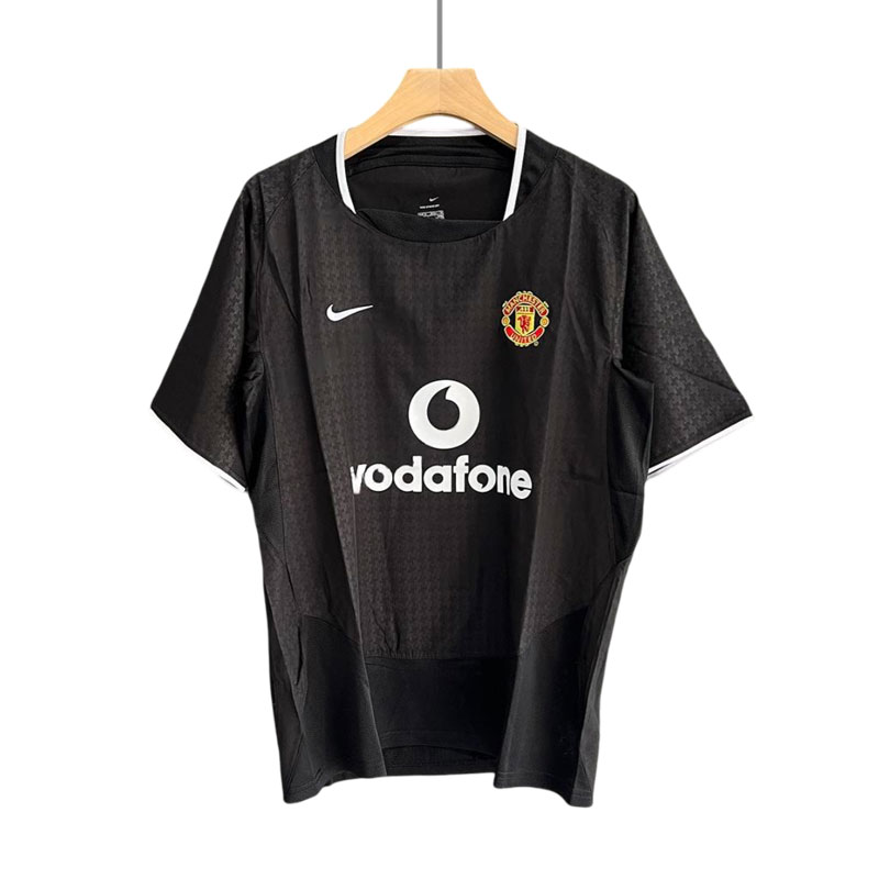 Fotballdrakter Manchester United Bortedrakt Retro 2003-04 Kortermet Sort