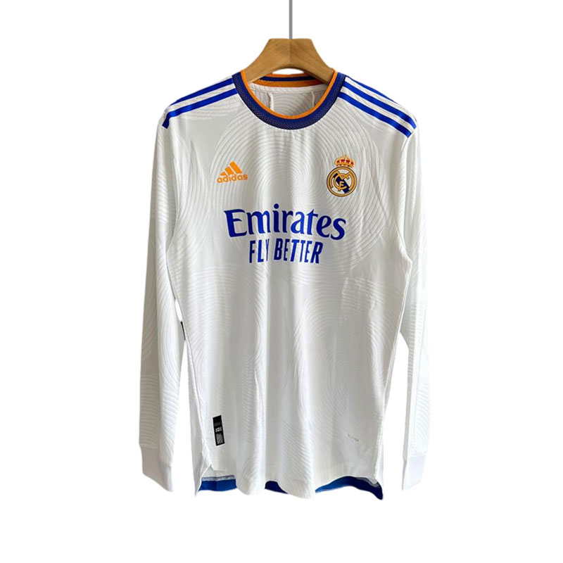 Real Madrid Hjemmedrakt Retro 21/22 Langermet Drakter