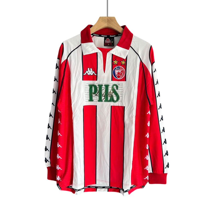 Red Star Belgrade Hjemmedrakt Retro 1999-2000 Langermet