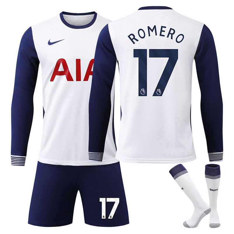 Romero 17 Tottenham Hotspur Langermet Hjemmedrakter 2024-2025