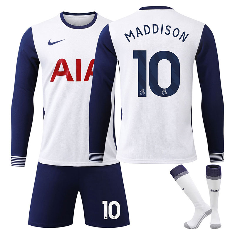 Tottenham Hotspur 2024-25 Hjemmedrakt Nr.10 Maddison Voksen Barn Langermet