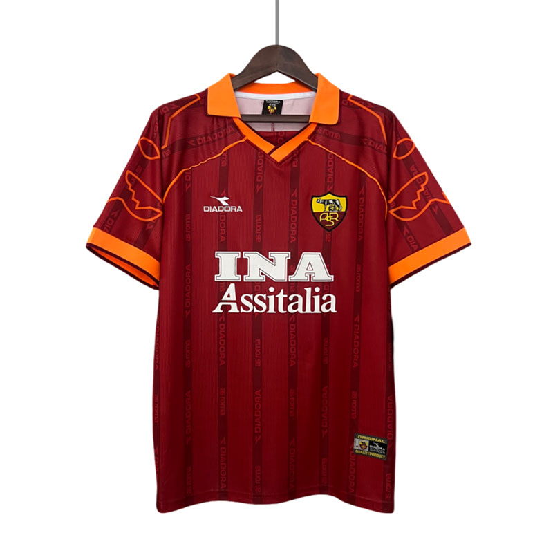 AS Roma Hjemmedrakt Retro 1999-2000 herre drakt