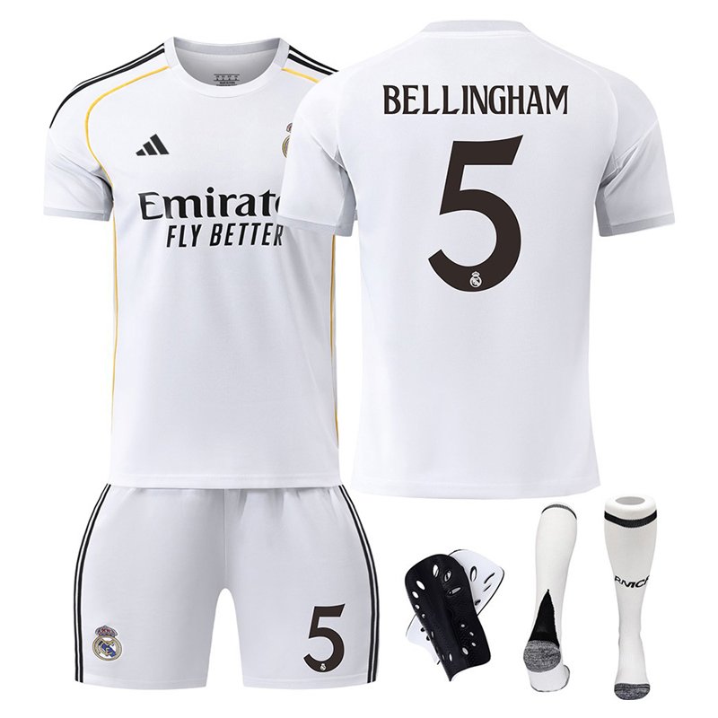 Bellingham 5 Fotballdrakter Barn Real Madrid Hjemmedrakt 2025-2026