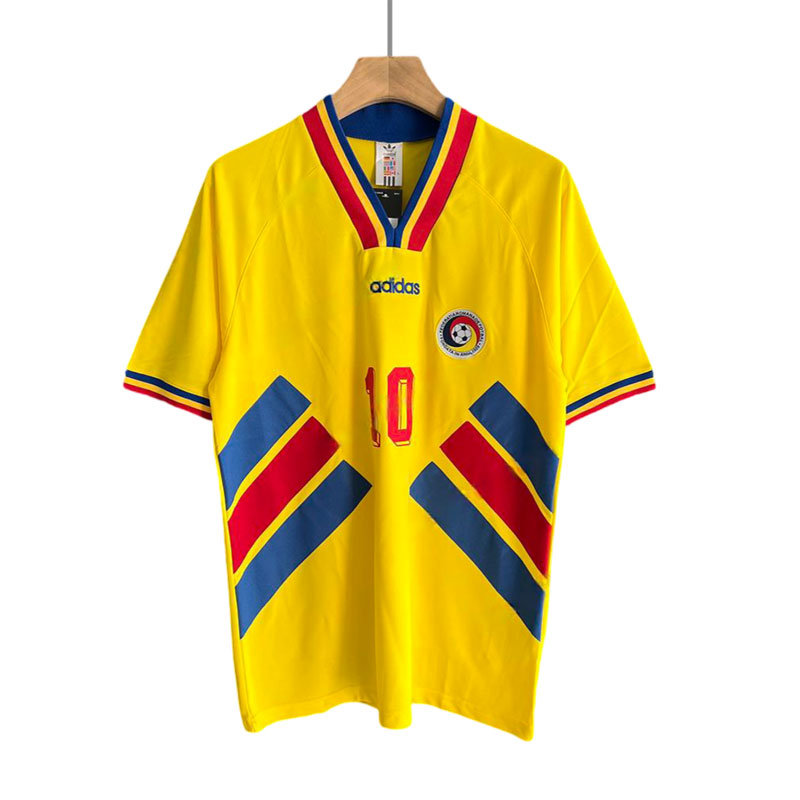 HAGI #10 Romania Hjemmedrakt Retro 1994 Gul Kortermet