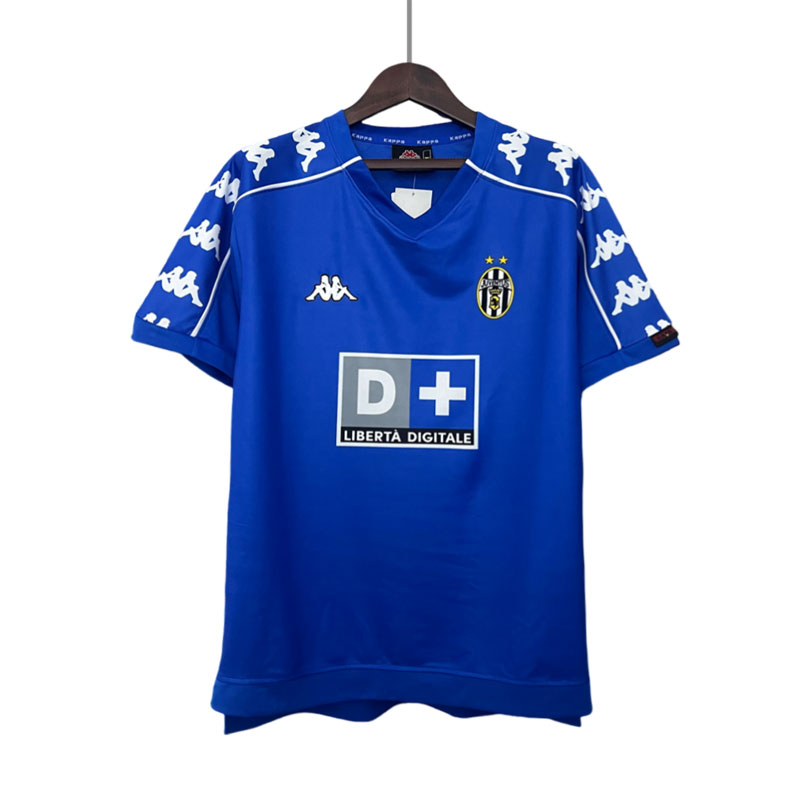 Retro-trøye 1999-2000 sesong Juventus bortedrakt kortermet - blå