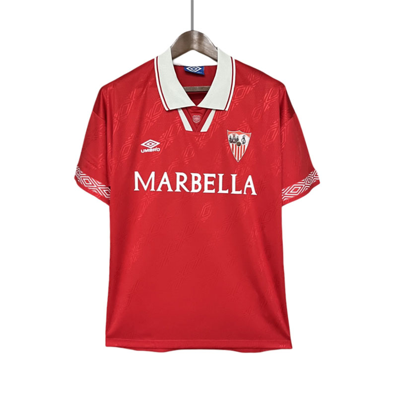 Sevilla FC Bortedrakt Retro 1994-96 Rød Kortermet