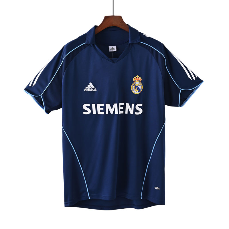 Real Madrid Bortedrakt 2005-06 Herre Retro Kortermet Fotballdrakter