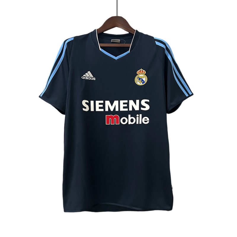 Real Madrid drakt 2003-04 Retro Bortetrøye Kort erm